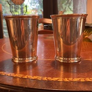 Pair of vintage 425 silver mint julep cups.
